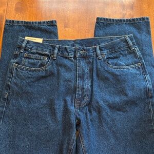 Men's Relaxed Fit Dark Blue Jeans